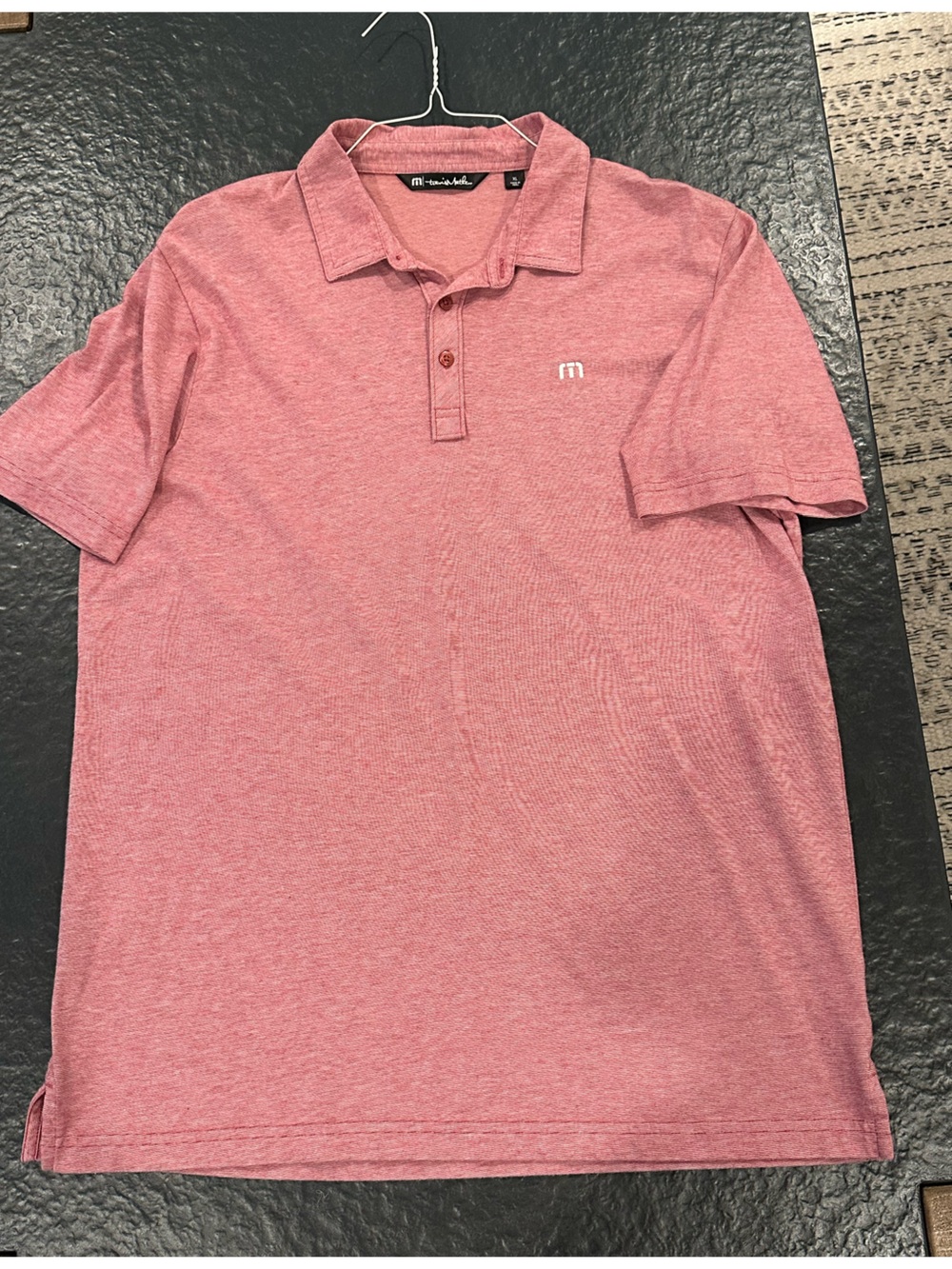 Travis Mathew Men's Heathered Red Golf Polo